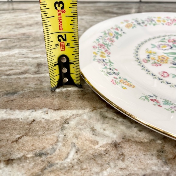 Royal Doulton Spring Glory Tidbit Tray Bone China with Silver Handle Vtg - Picture 11 of 11